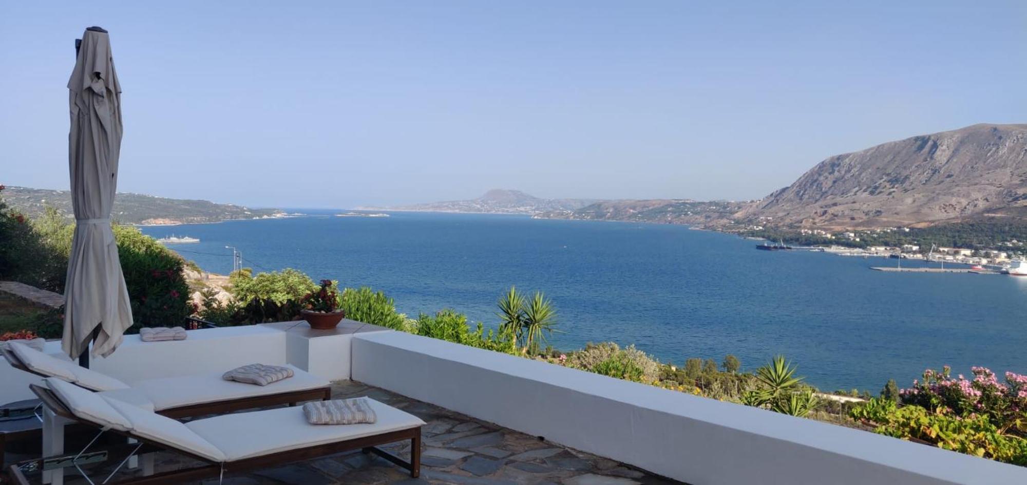 Panoramic Seaview Holiday House Souda Bagian luar foto