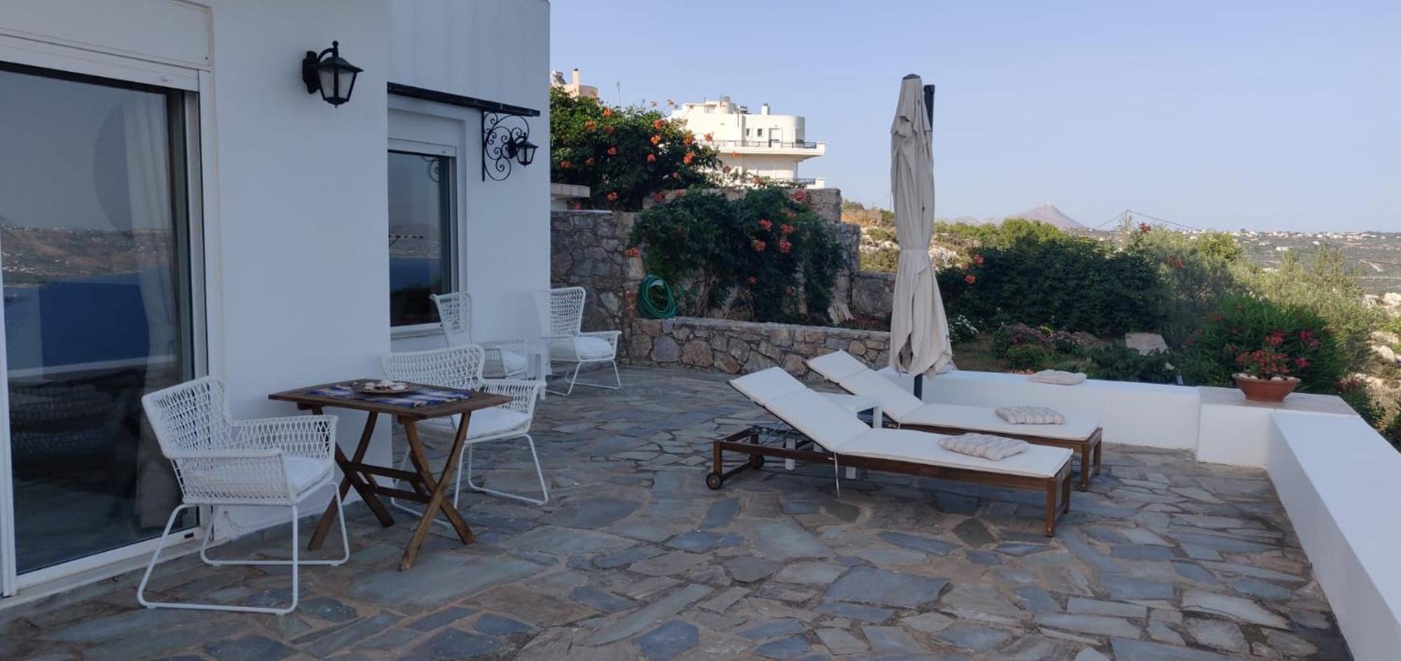 Panoramic Seaview Holiday House Souda Bagian luar foto